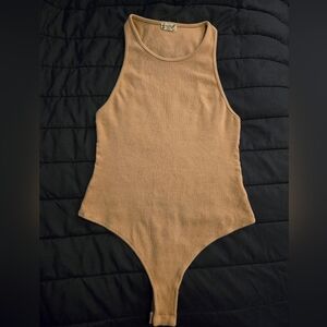 Intimately Free People Tan Ribbed Body Suit